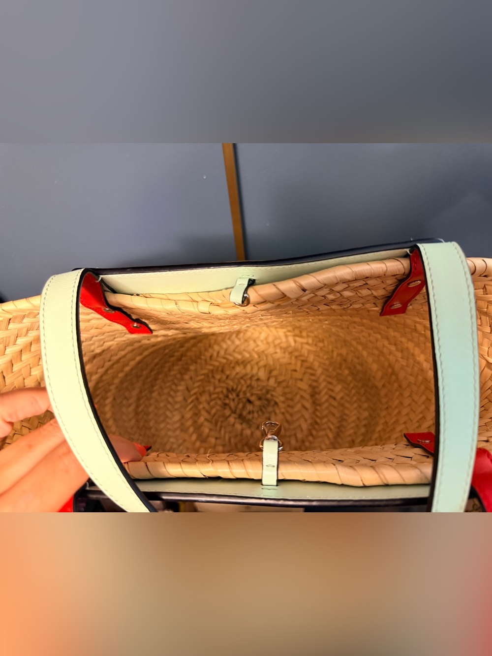 Christian Louboutin Cabata Straw Tote Bag - Picture 6 of 7